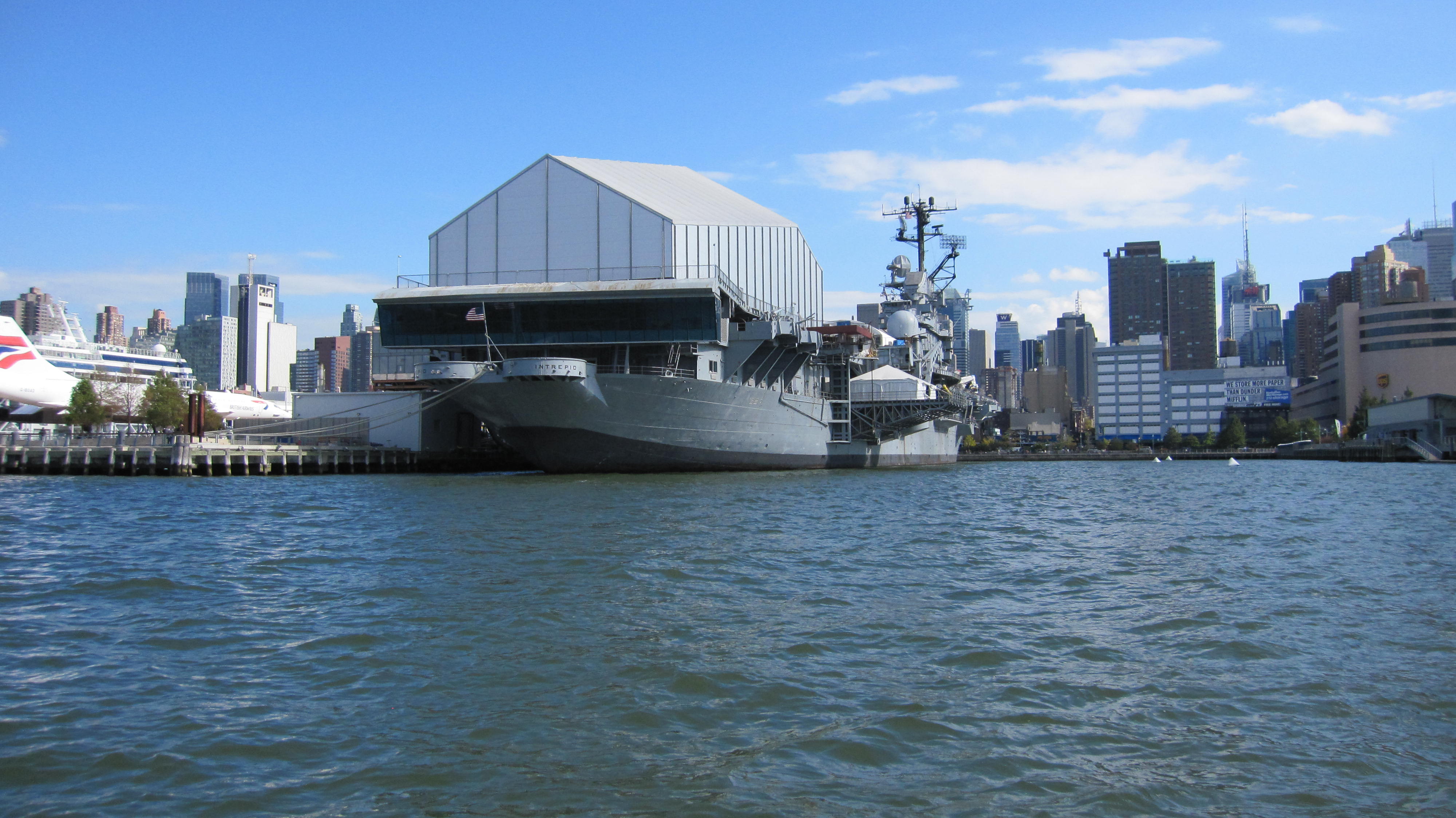 Intrepid from the water