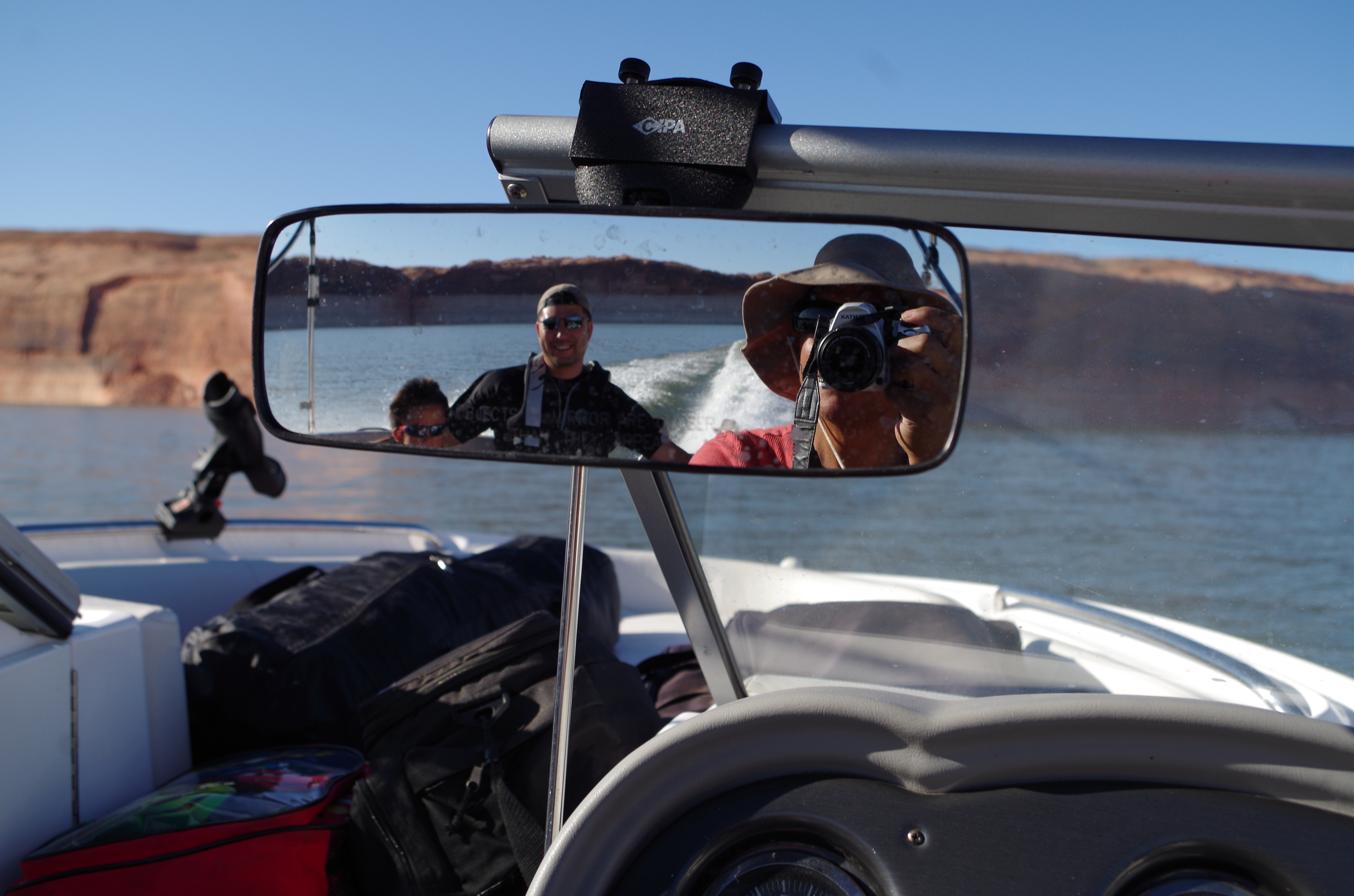 Loaded with gear leaving Lake Powell