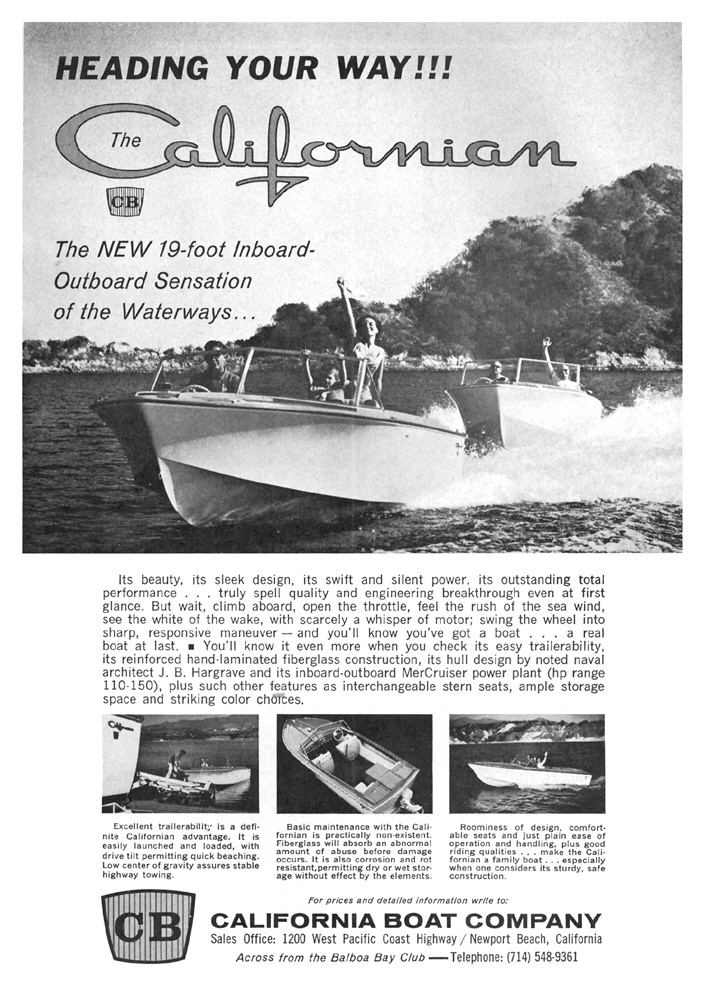 Original Sales Brochure 19' Californian