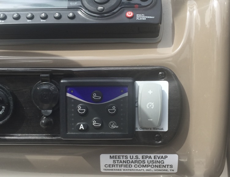 Volvo trim tab controller installed